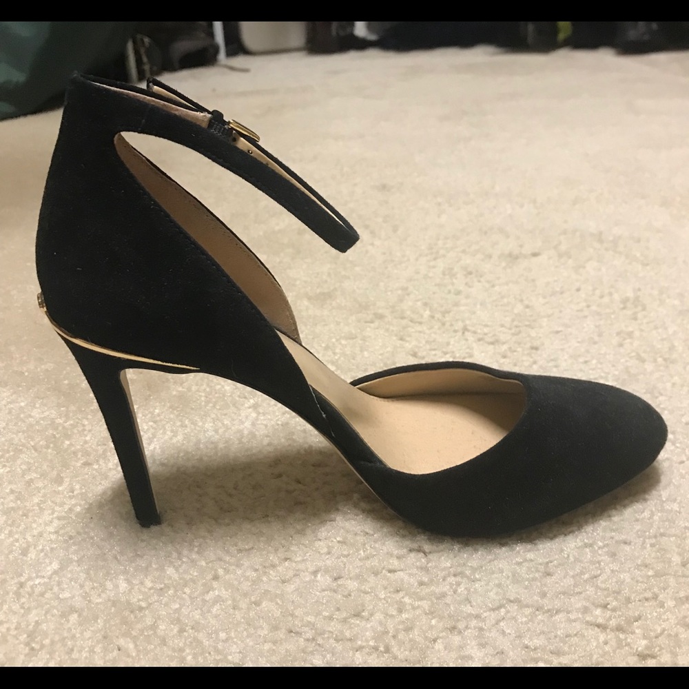Michael Kors black suede heels